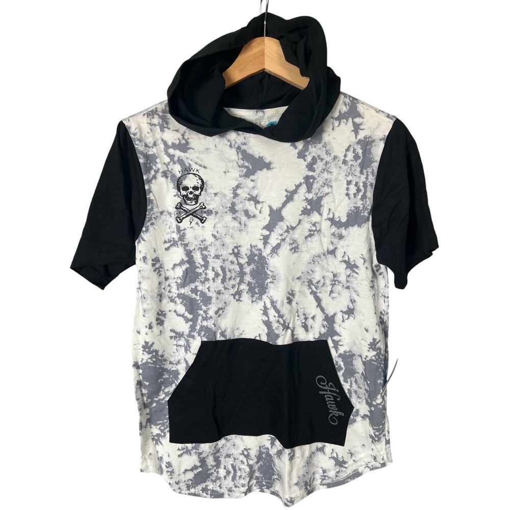Tony Hawk NWT Cut T-shirt Hoodie Size Large 14-16 Boys Marble Pattern